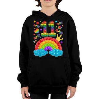 11Th Birthday Pop It 11 Years Old Pop It Birthday Girls Boy Youth Hoodie - Thegiftio UK