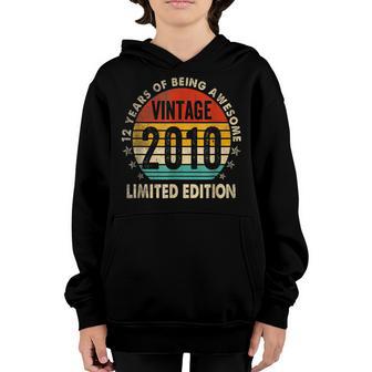 12 Year Old Gift Vintage 2010 Retro 12Th Birthday Boys Girls Youth Hoodie - Thegiftio UK