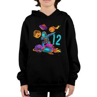 12 Years Birthday Boy Astronaut 12Th Birthday Boys Astronaut Gift Graphic Design Printed Casual Daily Basic Youth Hoodie - Thegiftio UK