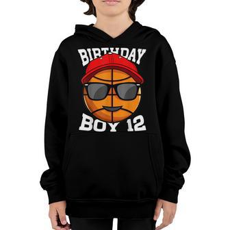 12 Years Old 12Th Birthday Basketball Gift For Boys Party V2 Youth Hoodie - Thegiftio UK