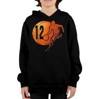 12 Years Old 12Th Birthday Basketball Gift For Boys Party V7 Youth Hoodie - Thegiftio UK