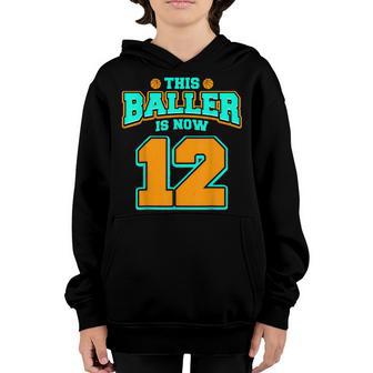 12 Years Old 12Th Birthday Basketball Gift For Boys Party Youth Hoodie - Thegiftio UK