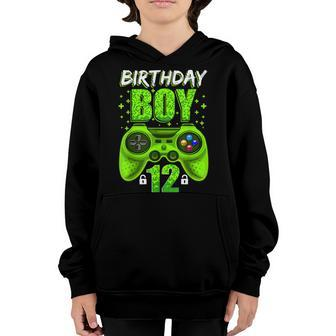 12Th Birthday Boy Video Games Gamer Gaming 12 Year Old Boys Youth Hoodie - Thegiftio UK