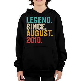 12Th Birthday Gift 12 Years Old Boy Legend Since August 2010 Youth Hoodie - Thegiftio UK