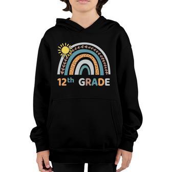 12Th Grade Rainbow Teacher Student Back To School Graphic Design Printed Casual Daily Basic Youth Hoodie - Thegiftio UK