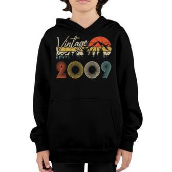 13 Year Old Boys Girls Gift Vintage 2009 13Th Birthday Retro Youth Hoodie - Thegiftio UK