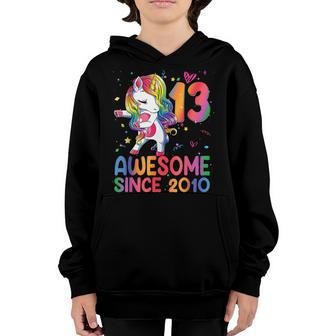 13 Year Old Gifts Girls Ns Dabbing Unicorn 13Th Birthday V2 Youth Hoodie - Thegiftio UK
