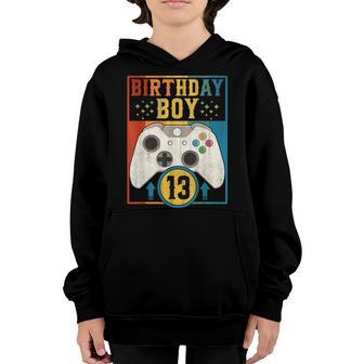 13 Year Old Gifts Level 13 13Th Birthday Boy Video Games Youth Hoodie - Thegiftio UK