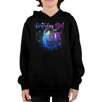 13 Year Old Gifts Mermaid 13Th Birthday Girl Daughter Party Youth Hoodie - Thegiftio UK