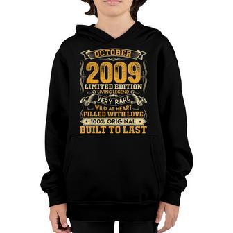 13 Years Old Boy 13Th Birthday Gifts Vintage October 2009 Youth Hoodie - Thegiftio UK