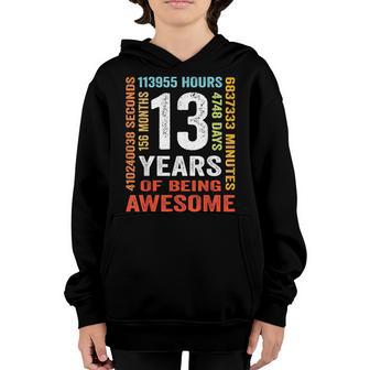 13Th Birthday 13 Years Old Vintage 156 Months Boy Girl Gift Youth Hoodie - Thegiftio UK