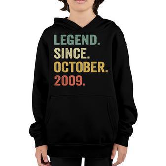 13Th Birthday Boy 13 Year Old Gift Legend Since October 2009 Youth Hoodie - Thegiftio UK