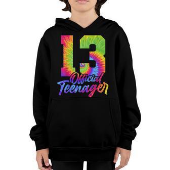 13Th Birthday Official Nager In Rainbow 13 Year Old Girls V3 Youth Hoodie - Thegiftio UK