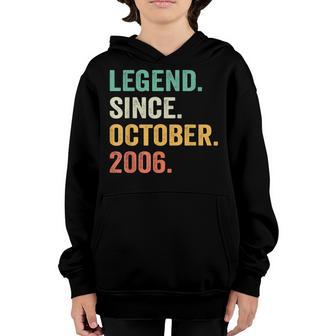 16 Year Old Gift Legend Since October 2006 16Th Birthday Boy Youth Hoodie - Thegiftio UK