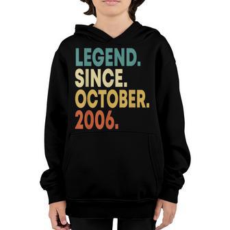 16Th Birthday Legend October 2006 16 Years Old Boys Girls Youth Hoodie - Thegiftio UK
