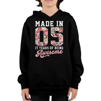 17 Year Old Girls Ns For 17Th Birthday Born In 2005 Youth Hoodie - Thegiftio UK