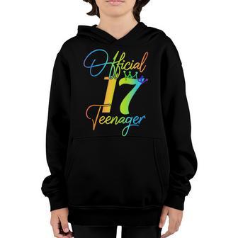 17 Years Old Gifts 17 Official Nager 17Th Birthday Girls Youth Hoodie - Thegiftio UK