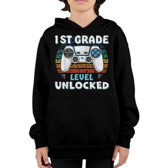 1St Grade Boy Boys Funny First Grade First Day Of School Youth Hoodie - Thegiftio UK
