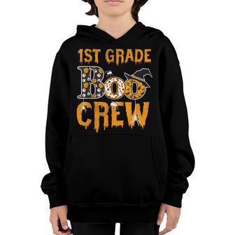 1St Grade Teacher Boo Crew Halloween 1St Grade Teacher Youth Hoodie - Seseable