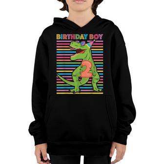 2 Year Old Gifts 2Nd Birthday Boy Rawr Im 2 T Rex Dinosaur Youth Hoodie - Thegiftio UK