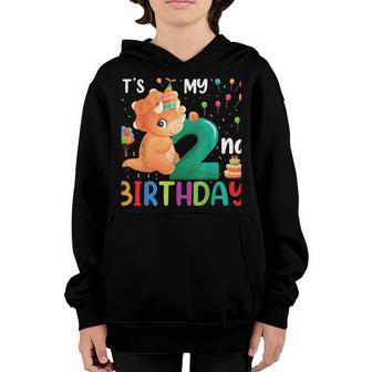 2 Year Old Gifts 2Nd Birthday Boy Rawr Im 2 T Rex Dinosaur Youth Hoodie - Thegiftio UK