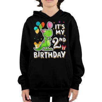 2 Year Old Gifts 2Nd Birthday Boy Rawr Im 2 T Rex Dinosaur Youth Hoodie - Thegiftio UK