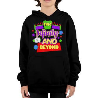 2 Year Old Two Infinity And Beyond 2Nd Birthday Boys Girls V2 Youth Hoodie - Thegiftio UK
