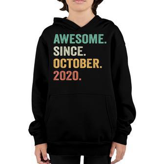 2 Years Old Gift Awesome Since October 2020 2Nd Birthday Boy Youth Hoodie - Thegiftio UK
