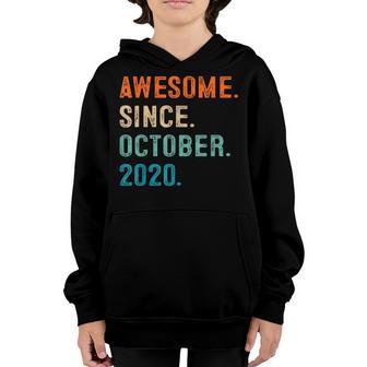 2 Years Old Gifts 2Nd Bday Boy Awesome Since October 2020 V2 Youth Hoodie - Thegiftio UK