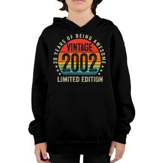 20Th Birthday Gift 20 Year Old Vintage 2002 Boy Kids Youth Hoodie - Thegiftio UK