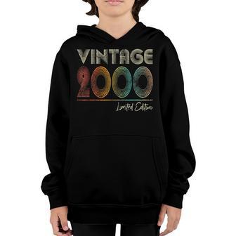22 Years Old Vintage 2000 22Nd Birthday Gifts Boys Girls Youth Hoodie - Thegiftio UK