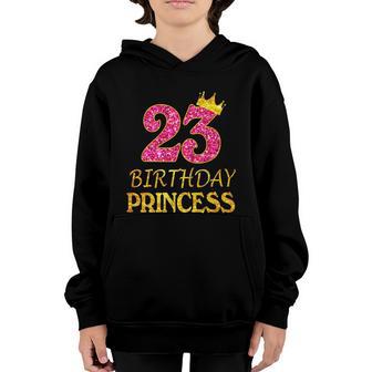 23 Years Old Birthday Princess Girl 23Rd Birthday Pink Premium Graphic Design Printed Casual Daily Basic Youth Hoodie - Thegiftio UK