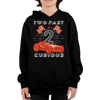 2Nd Birthday Gift Boy Girl Two Fast 2 Curious Racing Youth Hoodie - Thegiftio UK
