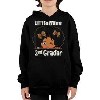 2Nd Grade Back To School Black Little Miss Girls Kid Leopard Youth Hoodie - Seseable