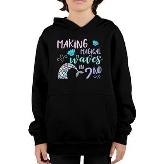 2Nd Grade For Girls Cute Mermaid Back To School Second Graphic Design Printed Casual Daily Basic Youth Hoodie - Thegiftio UK