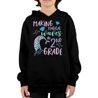 2Nd Grade For Girls Cute Mermaid Back To School Second V3 Youth Hoodie - Thegiftio UK