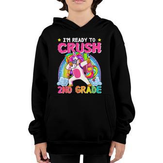 2Nd Grade Girls Unicorn Crush Second Grade Back To School Graphic Design Printed Casual Daily Basic Youth Hoodie - Thegiftio UK