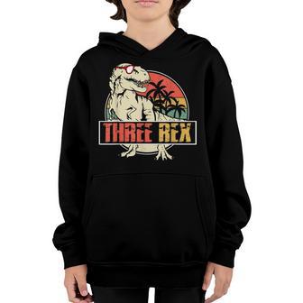 3 Years Old Boy Dinosaur T-Rex Awesome Since 2020 Birthday Youth Hoodie - Thegiftio UK