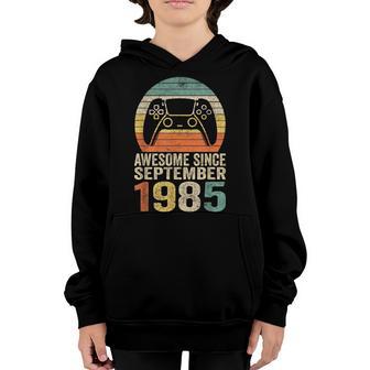 37Th Birthday Boy Gamer Gifts Awesome Since September 1985 Youth Hoodie - Thegiftio UK