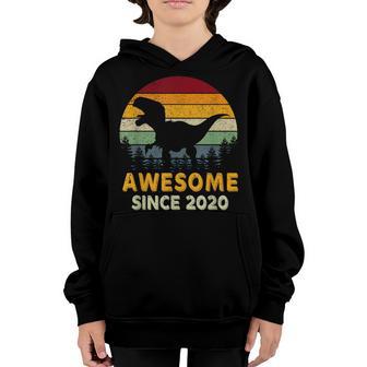 3Rd Birthday Dinosaur 3 Year Old Boys Awesome Since 2020 V3 Youth Hoodie - Thegiftio UK