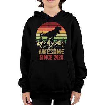 3Rd Birthday Dinosaur 3 Year Old Boys Awesome Since 2020 V4 Youth Hoodie - Thegiftio UK