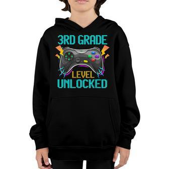 3Rd Grade Level Unlocked Video Game Back To School Boys Kids Youth Hoodie - Seseable