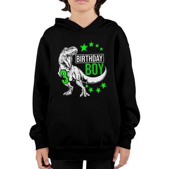 3Th Birthday Dinosaur Birthday Boy 3Th T_Rex Boys Gift For Birthday Graphic Design Printed Casual Daily Basic Youth Hoodie - Thegiftio UK