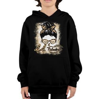 44Th Birthday Gift Women Girls 44 Year Old Fabulous Leopard Youth Hoodie - Thegiftio UK