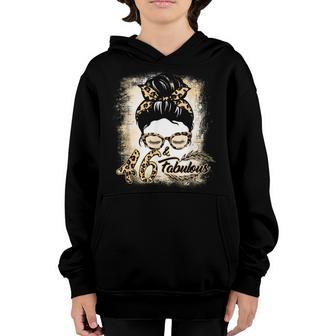 46Th Birthday Gift Women Girls 46 Year Old Fabulous Leopard Youth Hoodie - Thegiftio UK
