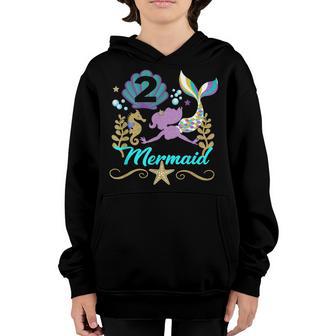 4Th Birthday Gifts Mermaid Is 4 Girl Gift 4 Years Old Youth Hoodie - Thegiftio UK