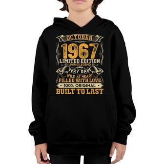 55 Years Old Boy 55Th Birthday Gifts Vintage October 1967 Youth Hoodie - Thegiftio UK