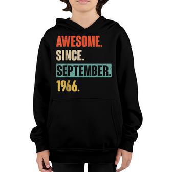 56Th Birthday Gift 56 Year Old Boy Awesome Since September V14 Youth Hoodie - Thegiftio UK