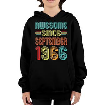 56Th Birthday Gift 56 Year Old Boy Awesome Since September V19 Youth Hoodie - Thegiftio UK