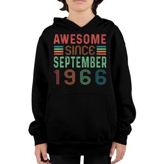 56Th Birthday Gift 56 Year Old Boy Awesome Since September V2 Youth Hoodie - Thegiftio UK